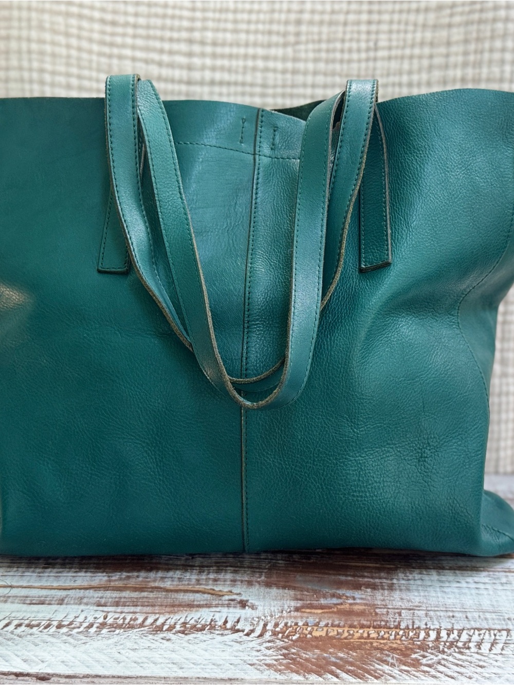 Teal Leather Tote Bag – Lucky Brand